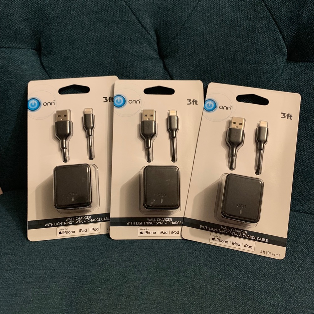 iPhone Wall Charger With Cable-Set Of 3